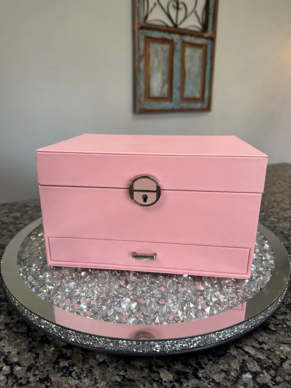Pink Jewelry Box Storage Organizer - Elegant Jewelry Case